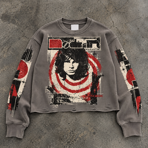 Custom Printed Distressed <b>Hooded</b> <b>Fleece</b> Sweatshirt Regular Fit Long Sleeve Winter Breathable Eco-Friendly Pocket Vintage - Product Image 3