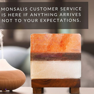 Lámpara de Sal del Himalaya con Forma de Cubo, Estilo Elegante, Cristal de Roca, para el Hogar - Product Image 2