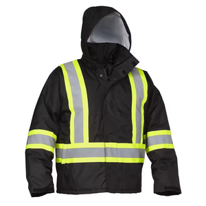 Safety Work <b>Jackets</b> Reflective Breathable Canvas Stand Collar Custom Made High Quality Winter <b>Jackets</b> for Men - Product Image 3