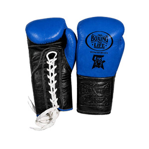 Gants de boxe en cuir No Boxing No Life, or et noir, à lacets, fabriqués au Mexique, pour adultes, entraînement en salle, arts martiaux, MMA. - Product Image 6
