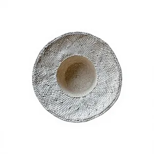 Sombrero de Pescador Unisex de Ala Ancha de Lino y Algodón para Playa, Color Sólido, Protección Solar, Verano, Informal, el Más Vendido en Indonesia - Product Image 2