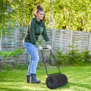 38L Heavy Duty Poly Lawn Roller U Handle <b>Garden</b> <b>Tool</b> <b>Set</b> for Plant Care Manual Push/Tow Roller Filled with Water or Sand - Product Image 2