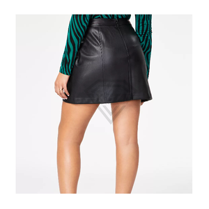 Minifalda de Piel Sintética para Mujer, a la Moda, de Cintura Alta, Asimétrica, Ajustada, de Color Sólido, Sexy, para Fiesta Nocturna en Club - Product Image 2