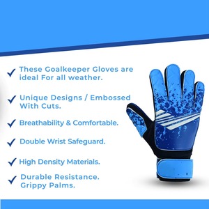 Football Goalkeeper Gloves PU <b>Full</b> Finger Non <b>Slip</b> Breathable Adjustable Wrist Strap Hook Loop Closure Unisex Silicone Printing - Product Image 6
