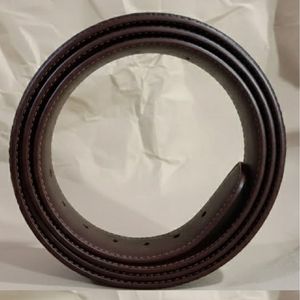 Ceinture décontractée en cuir véritable de luxe avec logo de marque personnalisé imprimé pour hommes, avec boucle en acier inoxydable, légère et écologique - Product Image 3