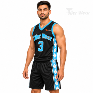 Venta al por mayor de fábrica, ropa de baloncesto profesional, logotipo de equipo personalizado impreso, uniforme deportivo transpirable, pantalones cortos, conjuntos de talla grande - Product Image 2