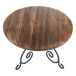 Base Redonda de Madera Ecológica Hecha a Mano con Acabado Natural Elegante para Exhibición de Pasteles de Cumpleaños, Mesa de Postres para Bodas - Product Image 5