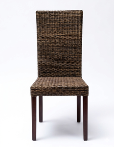 Modern High Back Natural Wicker <b>Dining</b> <b>Chair</b> Wholesale Rattan Restaurant Furniture Casual Handwoven Wooden Leg Side <b>Chairs</b> - Product Image 2