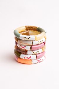 Bracelet jonc géométrique en résine, style vintage et tendance, bijou de créateur, cadeau unisexe pour mariage AUREVIA CRAFTS - Product Image 2