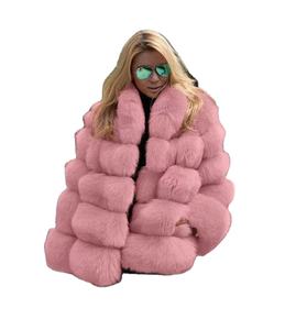 Men's Ladies Winter Jacket Thick Puffer <b>Fur</b> High Quilted Padded Woolen Fabric <b>Fox</b> <b>Fur</b> Woven Closure Zipper Cotton Filling - Product Image 1
