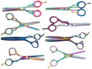 Set of Barber salon and Thinning Razor Scissors Hair Cutting Scissors Professional Barber Shaving <b>Shears</b> - Product Image 6