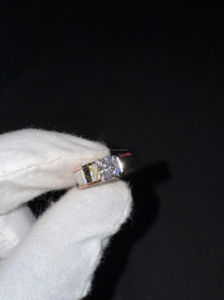 Anillo de Compromiso y Boda de Lujo, Unisex, Moderno, de Oro Sólido de 14K, Color D, VVS, Moissanita Certificada, Corte Brillante, Solitario - Product Image 5