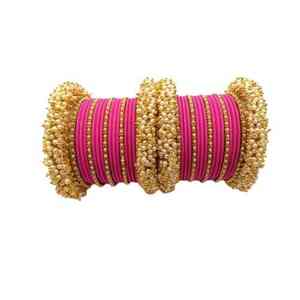 Ensemble de bracelets de mariage islamiques tendance et luxueux pour femmes, bijoux traditionnels indiens et pakistanais Kundan Chura, finition hautement polie - Product Image 5