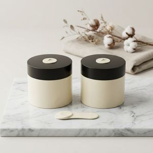 Tarro Cosmético Redondo de PET de 30g 50g 100g 150g 200g 300g, Tarro de Crema de Doble Pared con Cuchara, Fabricante de Fábrica en Vietnam - Product Image 2