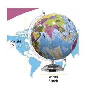 Globo Terráqueo Premium con Base de Madera Vintage - 30 cm de Diámetro, Mapa Geográfico Educativo, Decoración Clásica para Mesa de Hogar y Oficina - Product Image 6