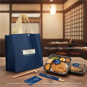 ถุงช้อปปิ้งแบบพิมพ์ลายสองสี 3 มิติ ทำจากผ้าไม่ถักทอ เป็นมิตรกับสิ่งแวดล้อม ใช้เป็นถุงใส่อาหารกลางวันได้ - Product Image 1