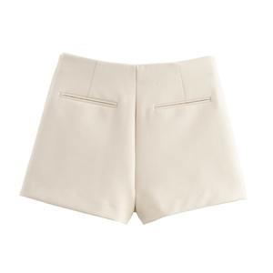 Shorts Falda Elásticos de Cintura Alta para Mujer, Estilo Minimalista, Color Sólido, Corte Regular, Estilo Casual, Disponibles en Varios Colores - Product Image 5