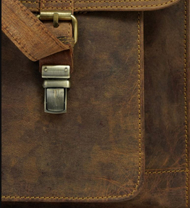 Sac messager en cuir véritable Crazy Horse imperméable, grand sac à bandoulière pour ordinateur portable, sac messager unisexe en cuir - Product Image 3