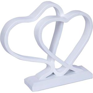 Scultura Moderna a Forma di Cuore Bianco per Coppie, Anniversario di Matrimonio e Decorazione per Soggiorno, Regalo d'Amore per Lui e Lei - Product Image 1