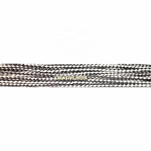 Cordones de cuero trenzado Bolo blanco y negro de doble color de moda hechos a mano para la fabricación de joyas 4mm 5mm 6mm 7mm 8mmm - Product Image 1