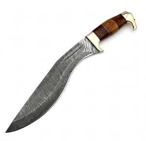 Handcrafted Patterned Steel Ornate Utility <b>Craft</b> <b>Tool</b> Segmented Wood Handle Executive Display Piece - Product Image 1