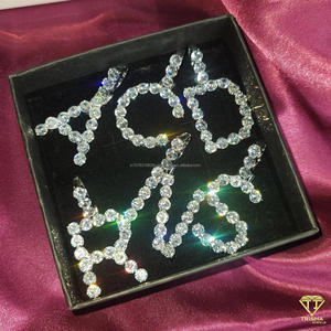Pendentif initial en forme de bulle serti de diamants, chaîne hip-hop, bijoux de luxe en moissanite, cadeau pour les rappeurs - Product Image 4