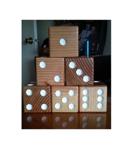 Factory Wholesale Price Decorative Home Decoration Wooden Dice Square Shape High Quality Customized Logo Natural Crafts - Product Image 3