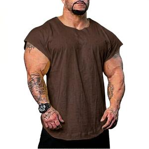 Camisetas de Gimnasio para Hombre, Transpirables, Talla Personalizada, Ecológicas, de Secado Rápido, Antiarrugas, 100% Algodón Jersey, Corte Regular, Logotipo Personalizado - Product Image 1