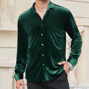เสื้อกำมะหยี่ผู้ชายยอดนิยมสำหรับสตรีทแวร์ ดีไซน์ใหม่ ปักโลโก้ตามสั่ง เสื้อกำมะหยี่ผู้ชาย MOQ ต่ำ - Product Image 4