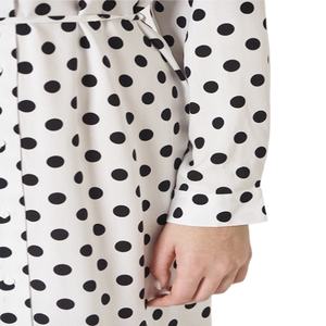 Chemisier Tunique Femme Imprimé Pois Entiers Manches Longues Col Rond Coton Coupe Ample Décontractée Grande Taille Idéal Été - Product Image 5