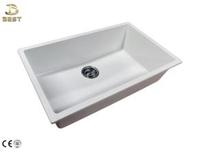 El MEJOR Fregadero de Cocina Moderno de Cuarzo de un Solo Tazón, Fabricado en Vietnam, de 10 mm de Grosor, Superficie Cepillada, de Cuarzo y Resina, con Grifo de un Solo Orificio - Product Image 5