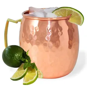Tazas Moscow Mule de Acero Inoxidable con Acabado Martillado, Personalizadas, 400 ml, Reutilizables, Ecológicas, para Cerveza de Jengibre, Cócteles y Fiestas - Product Image 2