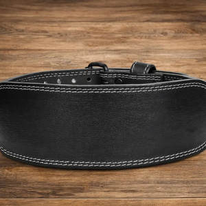 Cinturón de levantamiento de pesas de cuero hecho a mano y personalizado con acolchado, cinturón de gimnasio personalizado, cinturón de cuero para peso muerto - Product Image 3