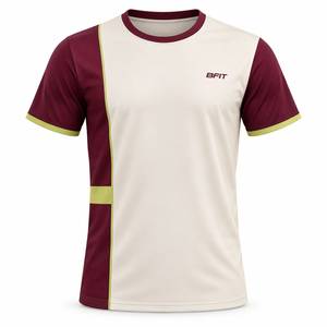 Camiseta Deportiva para Hombre, Bloques de Color, Manga Corta, Cuello Redondo, Secado Rápido, Ecológica, Transpirable, Corte Regular, Tejido de Poliéster - Product Image 1