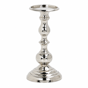 Handcrafted <b>Silver</b> Candle Holder | Elegant Metal <b>Candlestick</b> for Home Hotel Restaurant Living Room Decor - Product Image 1