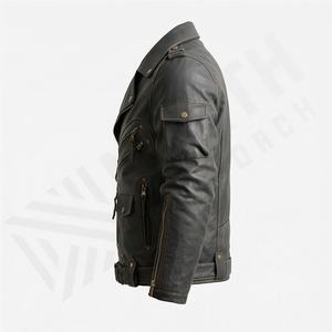 Chaqueta de Motociclista de Cuero Genuino para Hombre de la Mejor Calidad, Nueva Colección de Invierno, Chaquetas de Motocicleta con Protecciones Desmontables Personalizadas - Product Image 3