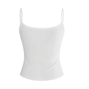 Camiseta sin mangas de algodón con tirantes finos y bordado de dibujos animados personalizado para mujer, ajuste ceñido, chaleco de verano, venta al por mayor OEM - Product Image 2