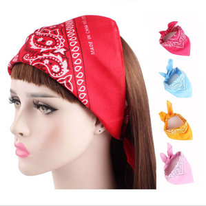Wholesale Cotton Bandanas Custom Printed <b>Head</b> <b>Wraps</b> Neck Scarves for Sports Travel Outdoor and Fashion Wear - Product Image 3