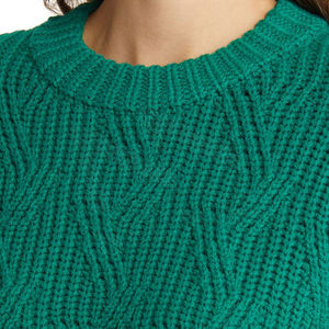 Pull-over slim à manches longues pour femme, col semi-montant, tricoté, respirant, couleur unie, idéal pour l'automne - Product Image 5