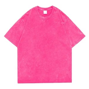 Camisetas Casuales para Hombre, Estilo Vintage con Lavado Ácido, Cuello Redondo Personalizado, Hombros Caídos, Manga Corta, Algodón - Product Image 2