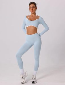 Leggings elásticos para mujer, sujetador deportivo acolchado, ropa deportiva para entrenamiento, yoga y fitness - Product Image 4