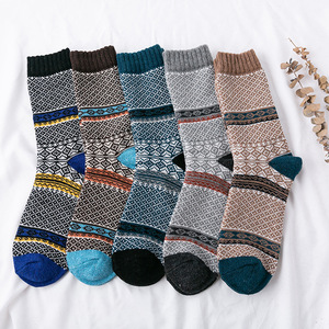 =Cross-Border <b>Merino</b> <b>Wool</b> Knitted Sports <b>Socks</b> for Men <b>Women</b> Thickened Ski Hiking Winter Sports Towel Bottom <b>Socks</b> - Product Image 5