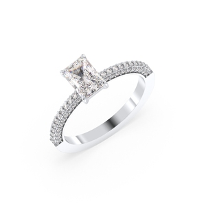 Anillo solitario REYES personalizado de oro sólido de 14 quilates con diamante cultivado en laboratorio HPHT CVD de 1.36 quilates para mujer, joyería de diseño atemporal. - Product Image 1