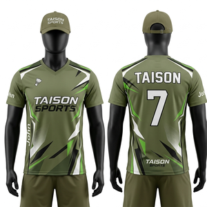 เสื้อแบดมินตันชาย 190 GSM ผ้าโพลีเอสเตอร์แห้งเร็ว สีเขียวมิ้นท์อมฟ้า  แผงด้านข้างลายกราฟิก  ปักโลโก้ตามแบบที่กำหนด - Product Image 2