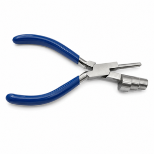 Pince professionnelle en acier inoxydable pour la fabrication de fermoirs, manche bleu, outil multi-barils pour bijoux, pour la création de boucles de fil DIY - Product Image 6