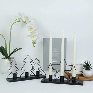 Support de Bougie en Bois Noir Élégant pour Arbre de Noël, Décoration Festive pour Célébrations et Cadeaux de Fêtes - Product Image 5