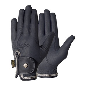 Equestrian Horse Riding <b>Gloves</b> Stylish Ergonomic Design Breathable Fabric and Strong Grip Support for Dressage Jumping - Product Image 1