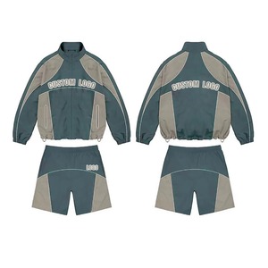 Conjunto Deportivo Personalizado de Poliéster y Nailon, Chaqueta Cortavientos Reflectante, Ropa Deportiva para Hombre, Chándal Informal para Hombre - Product Image 2