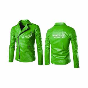 โรงงานผลิตเสื้อผ้าหนัง ราคาโรงงาน รับผลิตเสื้อแจ็คเก็ตหนังตามขนาดที่ต้องการ ซับในโพลีเอสเตอร์ แจ็คเก็ตหนังแบบมีซิป - Product Image 6