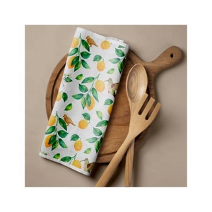 Serviette de cuisine suspendue en polaire corail, brodée, absorbante, faite sur mesure, avec motifs 'Junk Snack Pizza Juice', finition soignée, modèle 2026 - Product Image 3